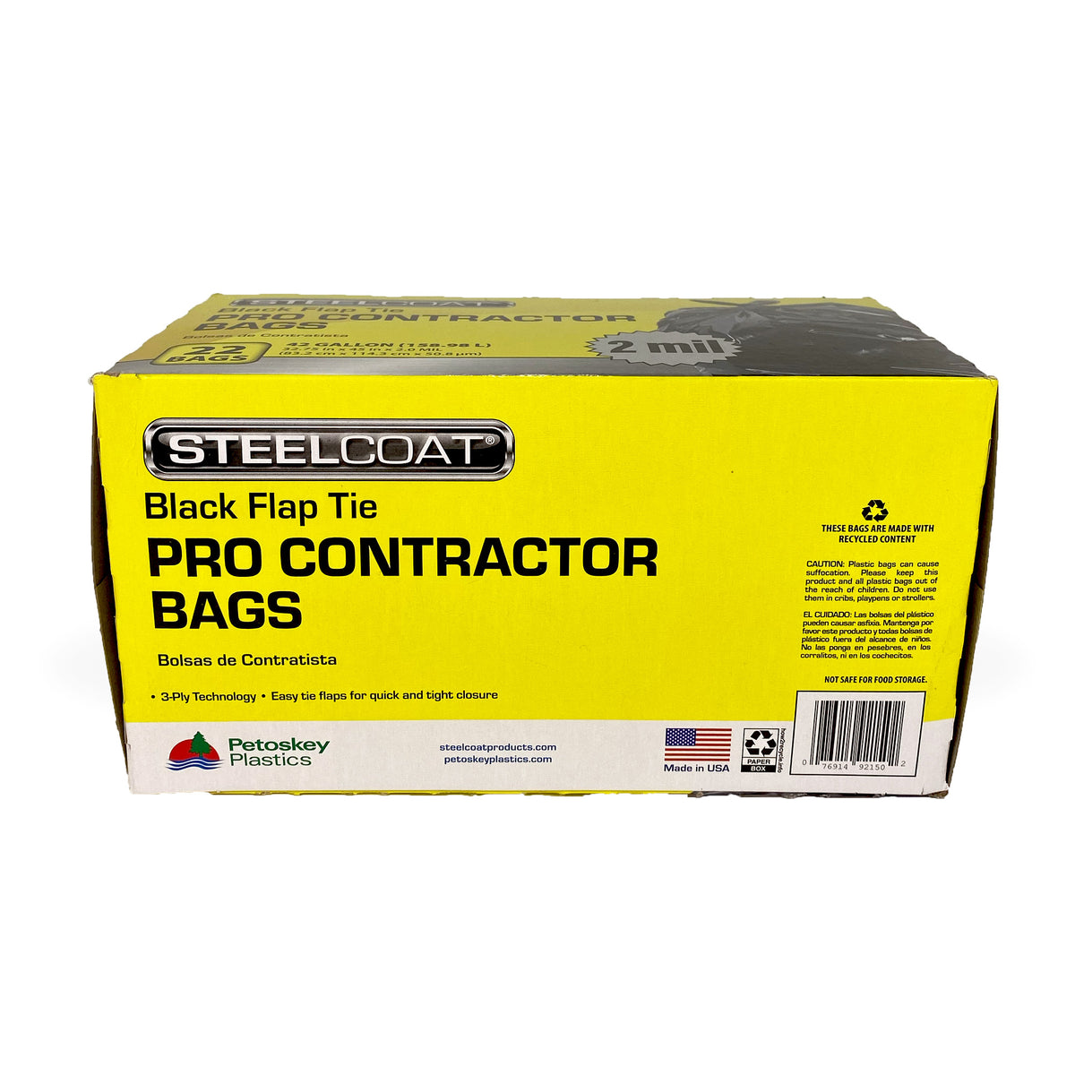 Dry It Center | SteelCoat Black Contractor Bags 42 Gal 50ct