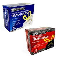 At Home Trash Bag Bundle, Drawstring, Premium Stretch (2 Boxes, 2 Sizes)