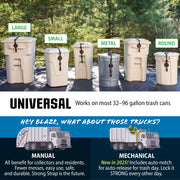 Strong Strap™ AUTO Stretch Latch, Lid Lock for Trash Cans